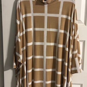 Tan and White Checkered Tunic